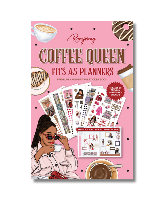 Coffee Queen Hobonichi Sticker Book (Set of 6 and Set of 10)