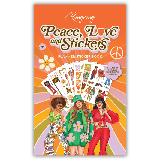 Peace Love Stickers Sticker Book (Set of 6)