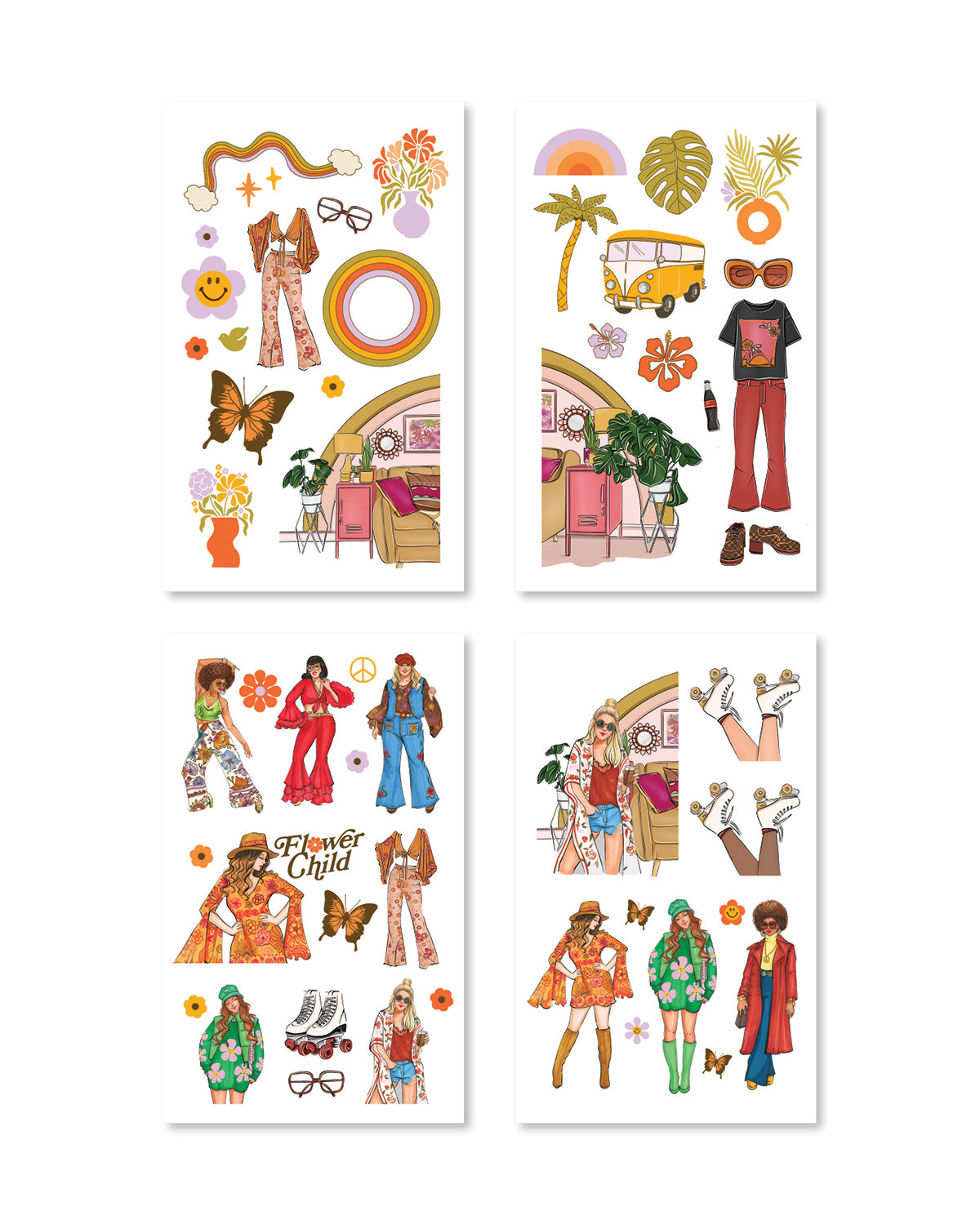 Peace Love Stickers Sticker Book (Set of 6)