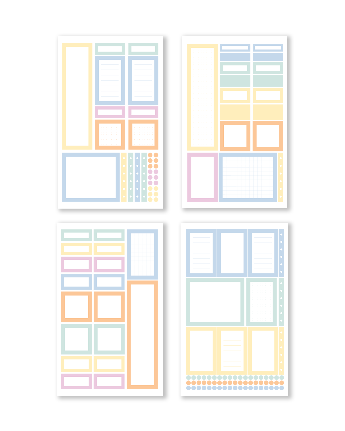 Pastel Palette Box Sticker Book [EVERYDAY LINE] (Set of 6)