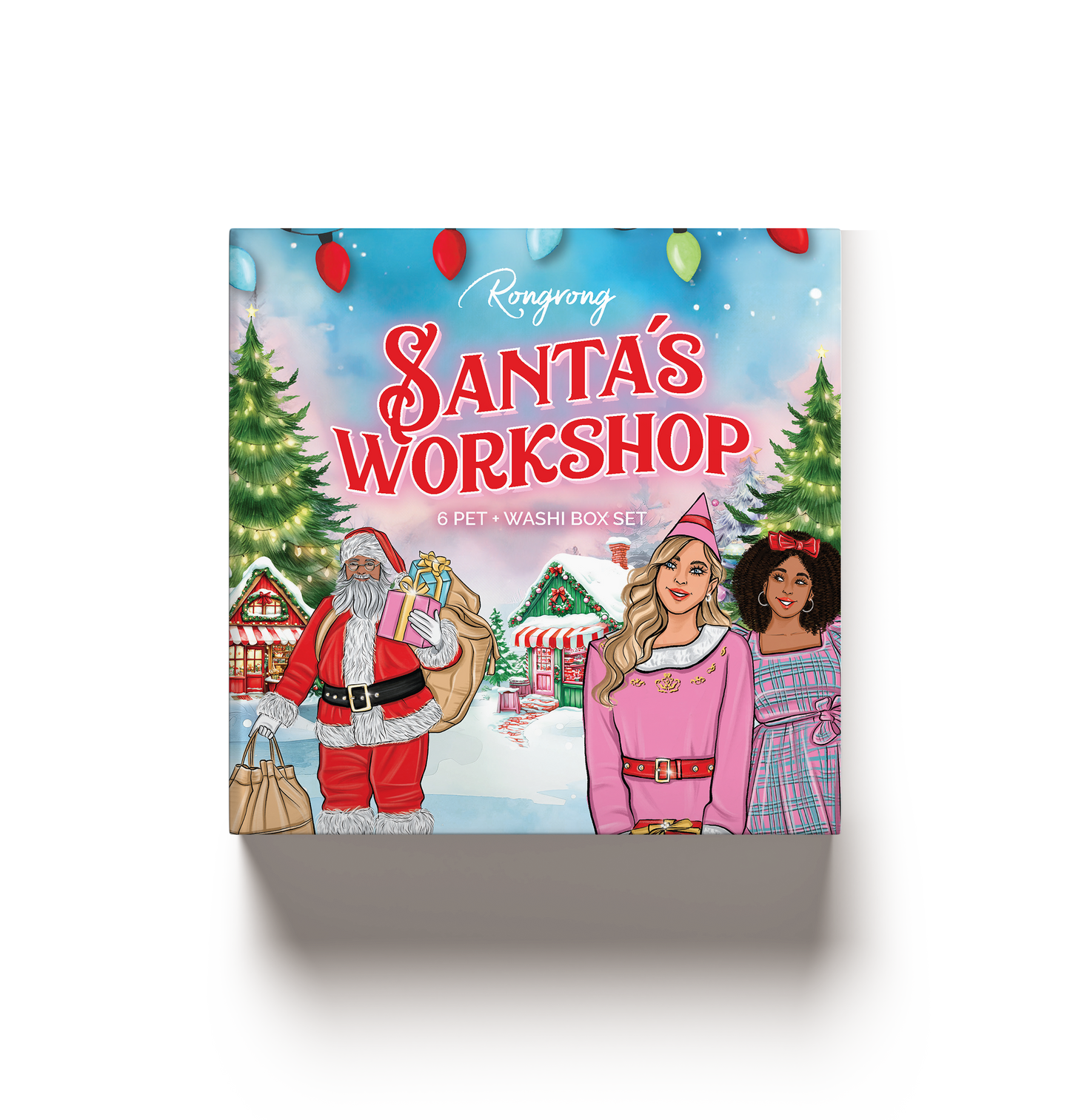Santa's Workshop Pre-cut PET Tape + Washi Tape Box (Set of 6)