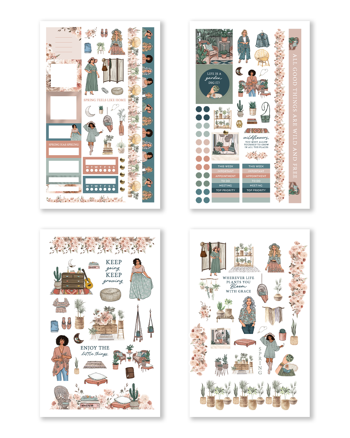 Seasonal Hobonichi Sticker Book (Set of 6) and (Set of 10)