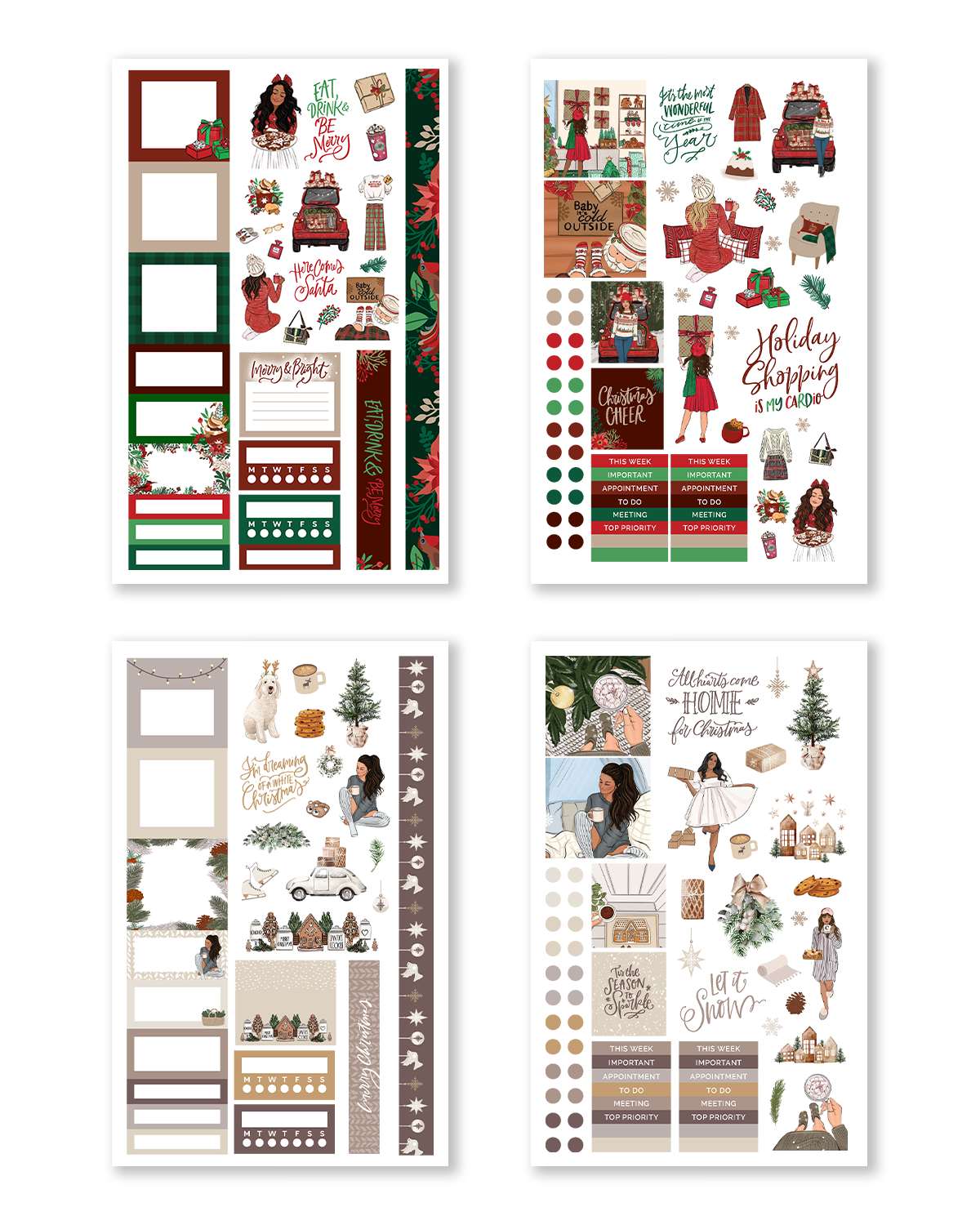 Seasonal Hobonichi Sticker Book (Set of 6) and (Set of 10)