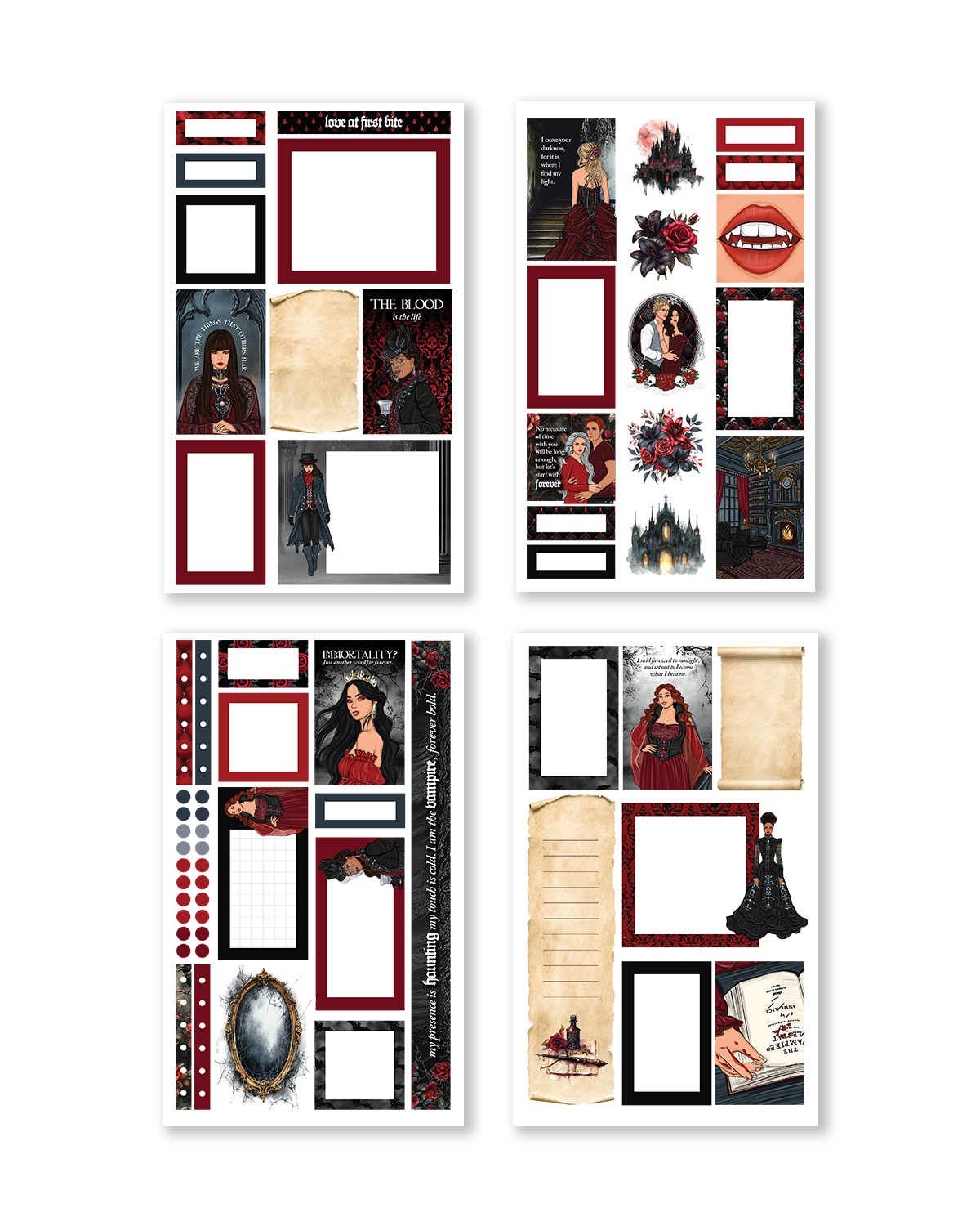 Dark Hearts Sticker Book (Set of 6)