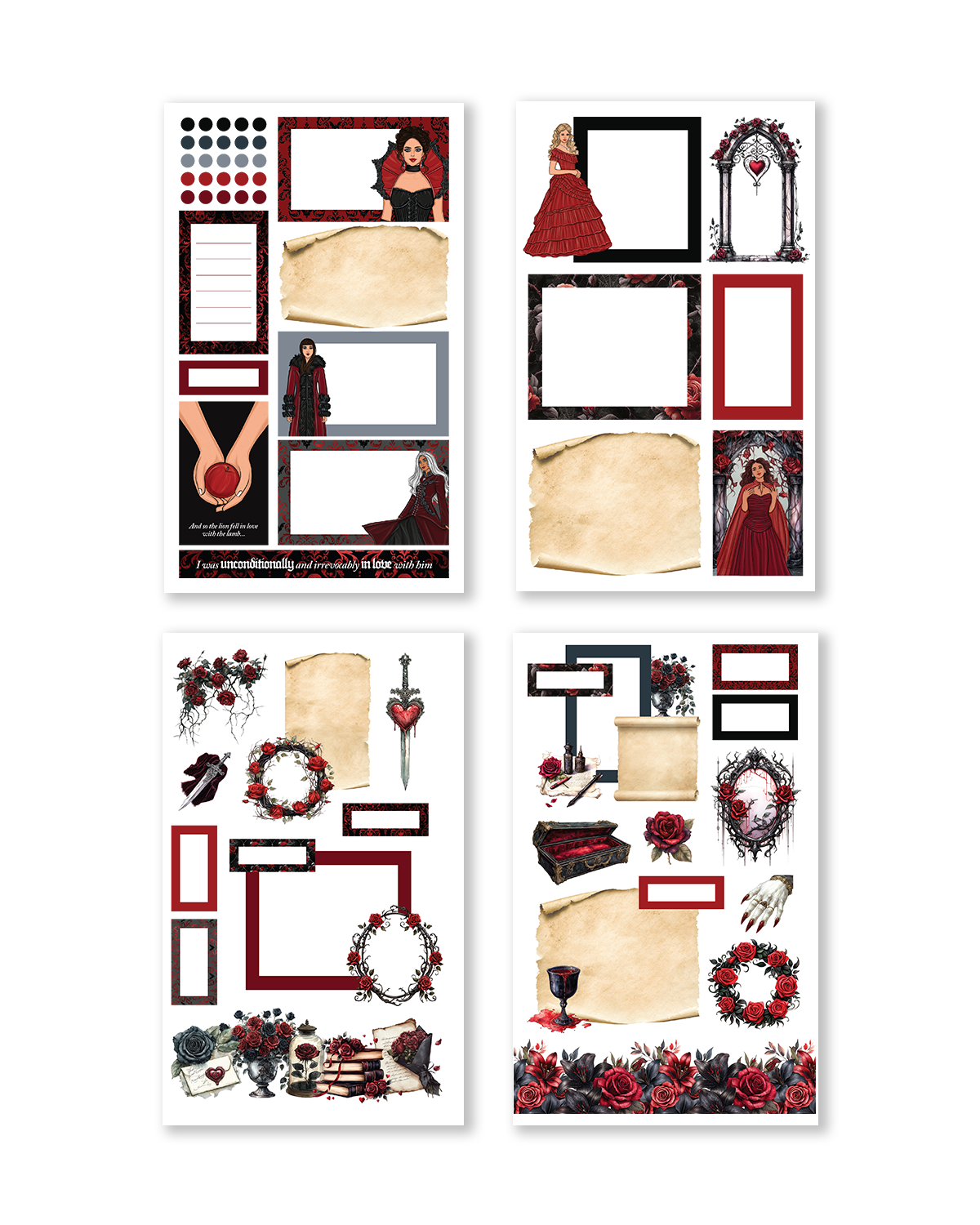 Dark Hearts Sticker Book (Set of 6)