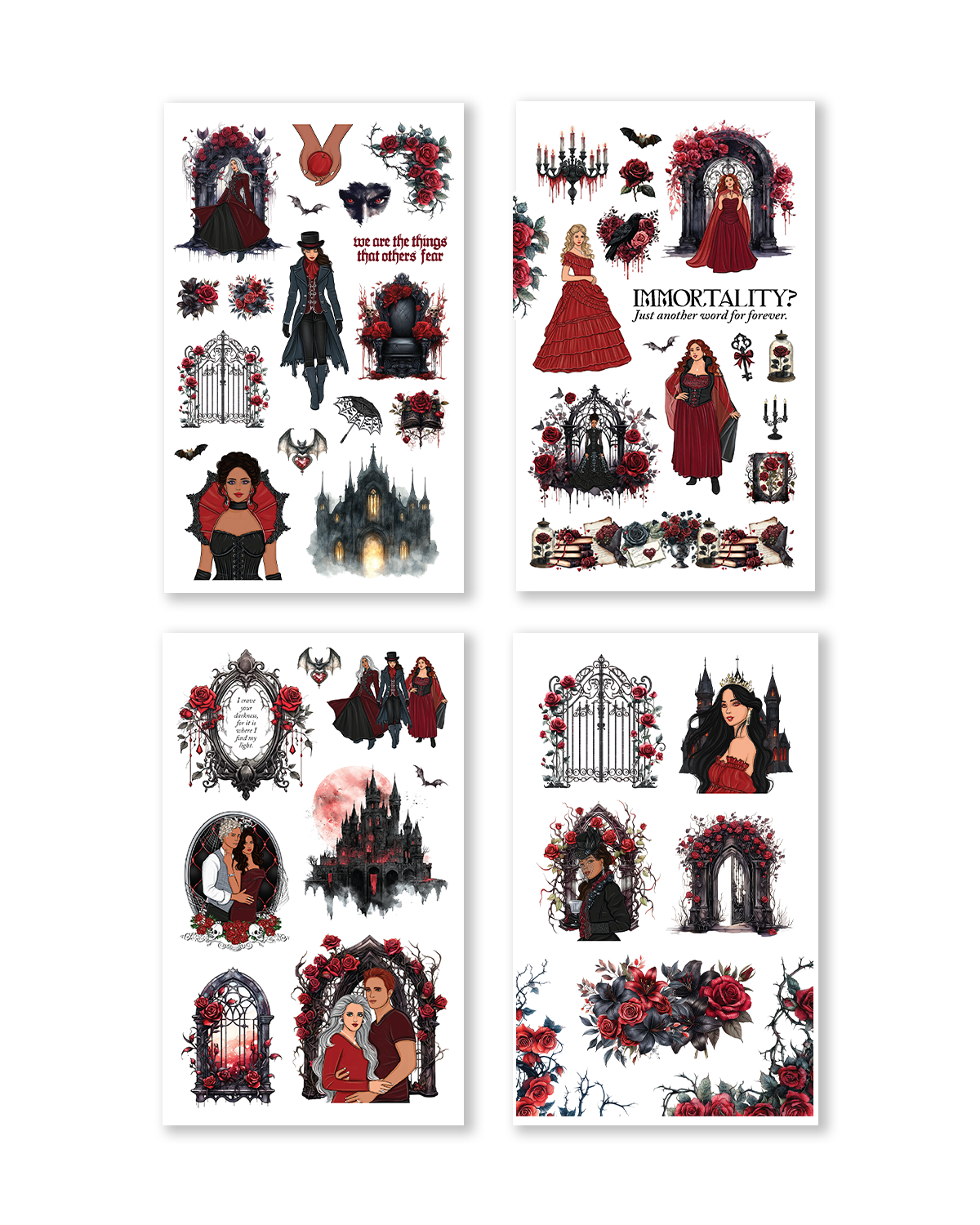 Dark Hearts Sticker Book (Set of 6)