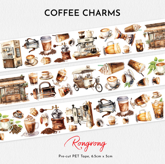 Coffee Charms PET Tape (Set of 6)