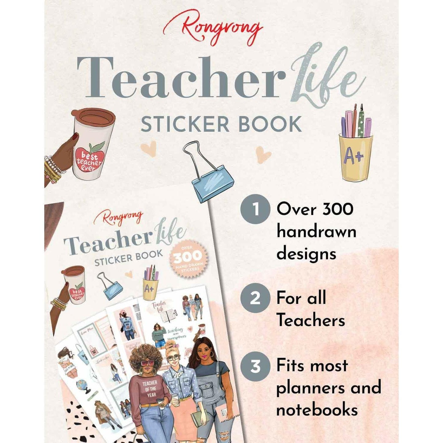 Teacher life sticker book (Set of 6)