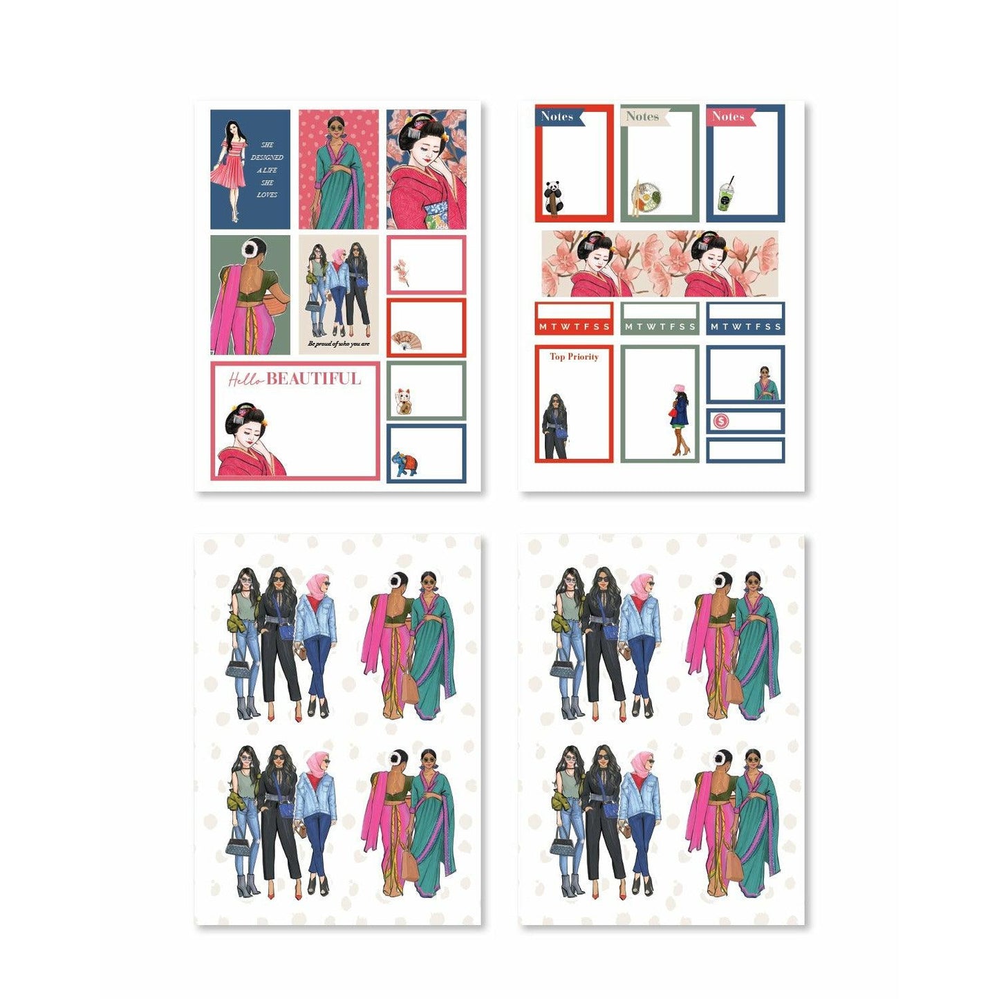 Asian Love Sticker Pack (Set of 6)
