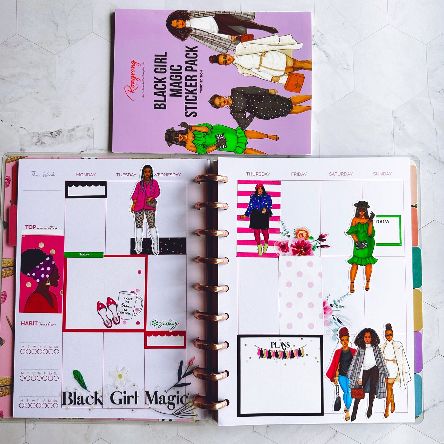 Black Girl Magic Planner Sticker Pack - Third Edition (Set of 6)