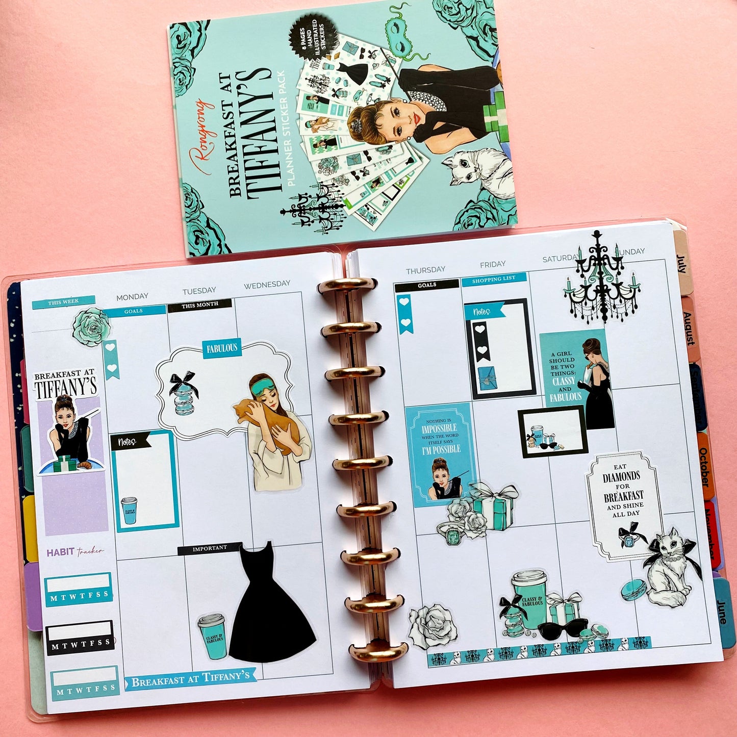 Breakfast at Tiffany's Sticker Pack (Silver Foil) (Set of 6)