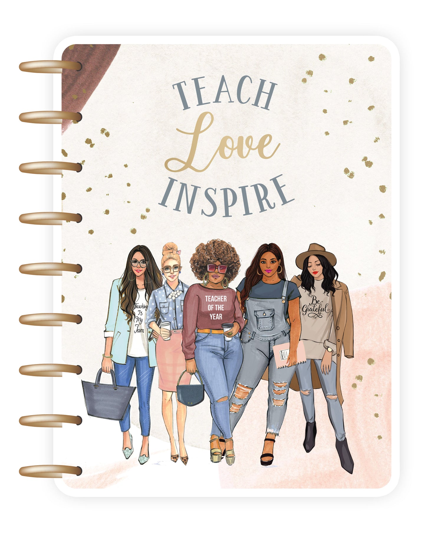 Teach, Love, Inspire Planner Cover (Set of 6)