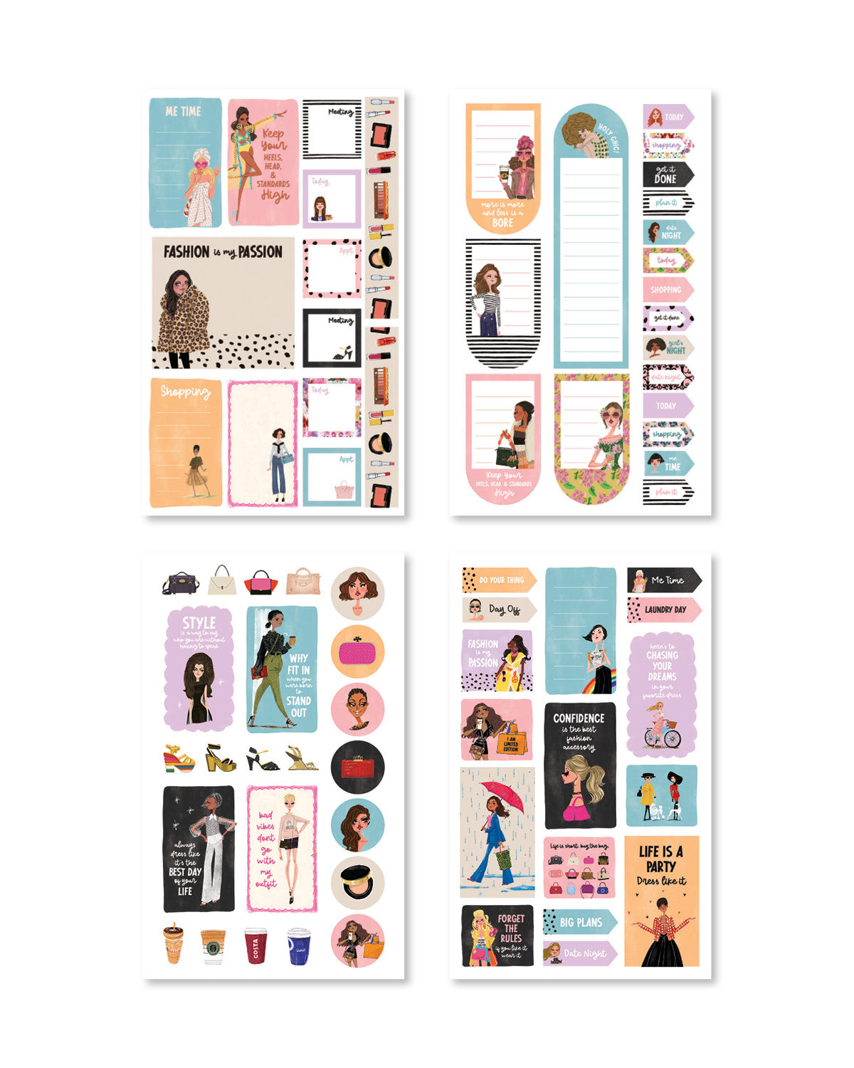 Big Fashion Sticker Book (Set of 6)