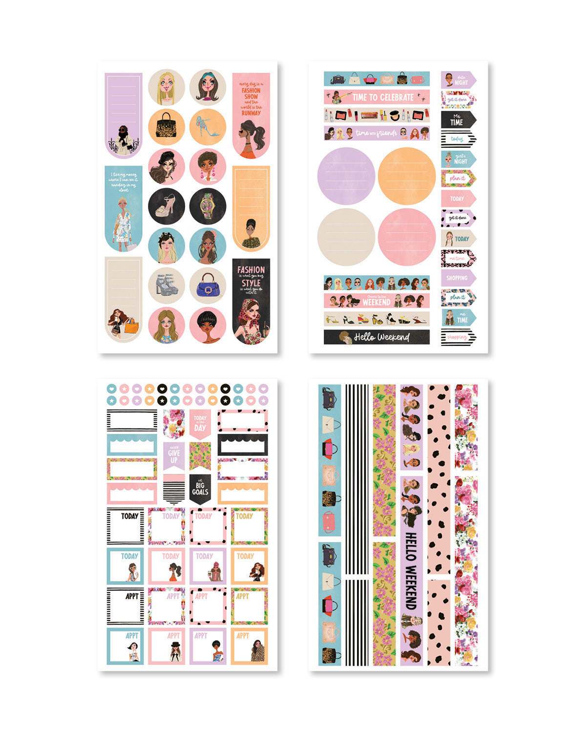Big Fashion Sticker Book (Set of 6)