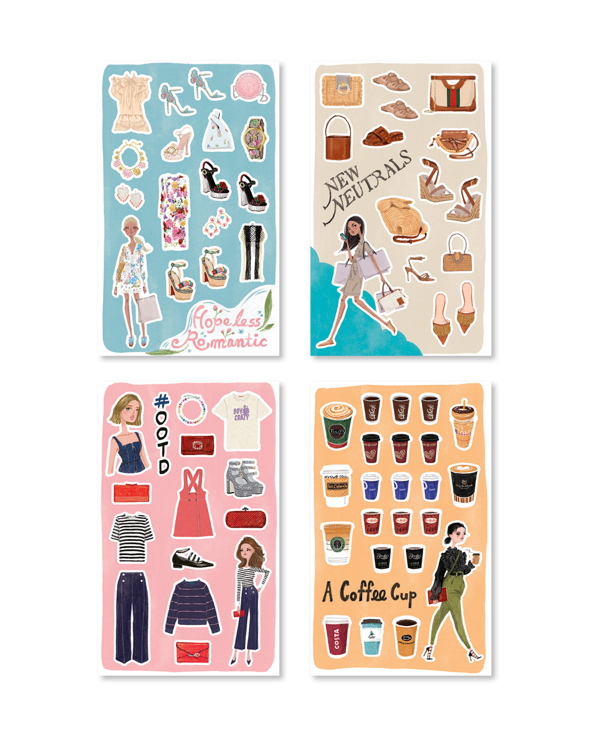 Big Fashion Sticker Book (Set of 6)