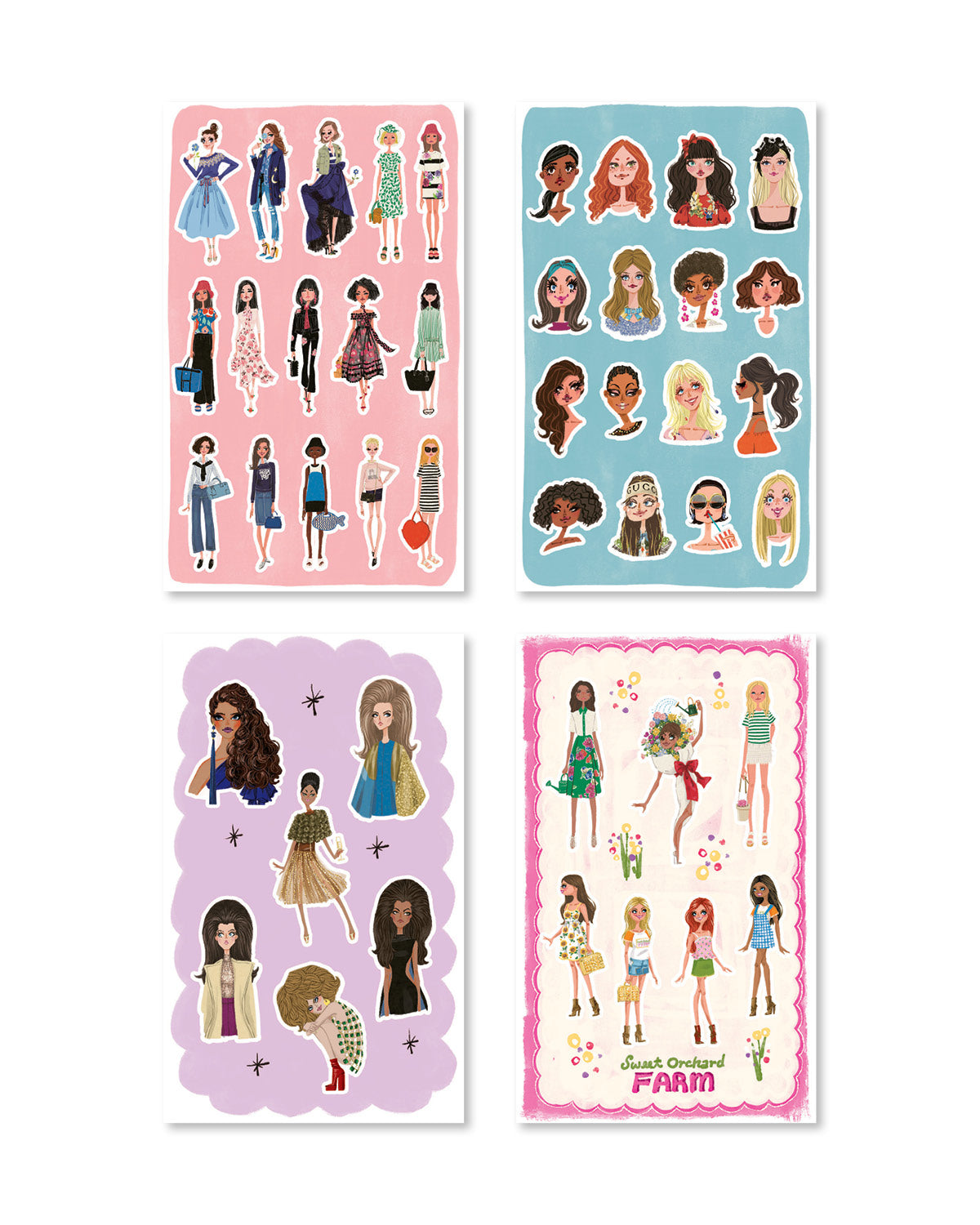 Big Fashion Sticker Book (Set of 6)