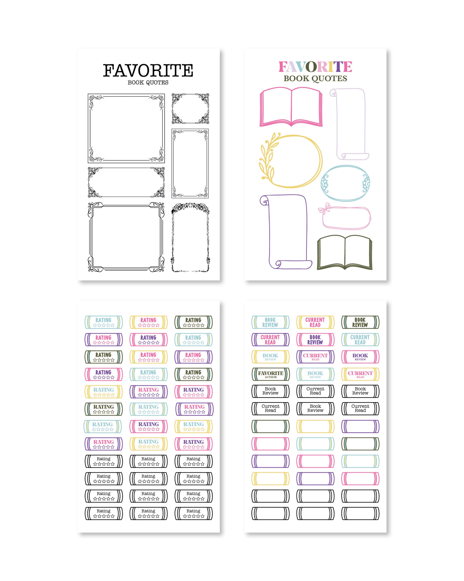 Neutral Palette Box Sticker Book | Decorative Stickers | Shop Rongrong