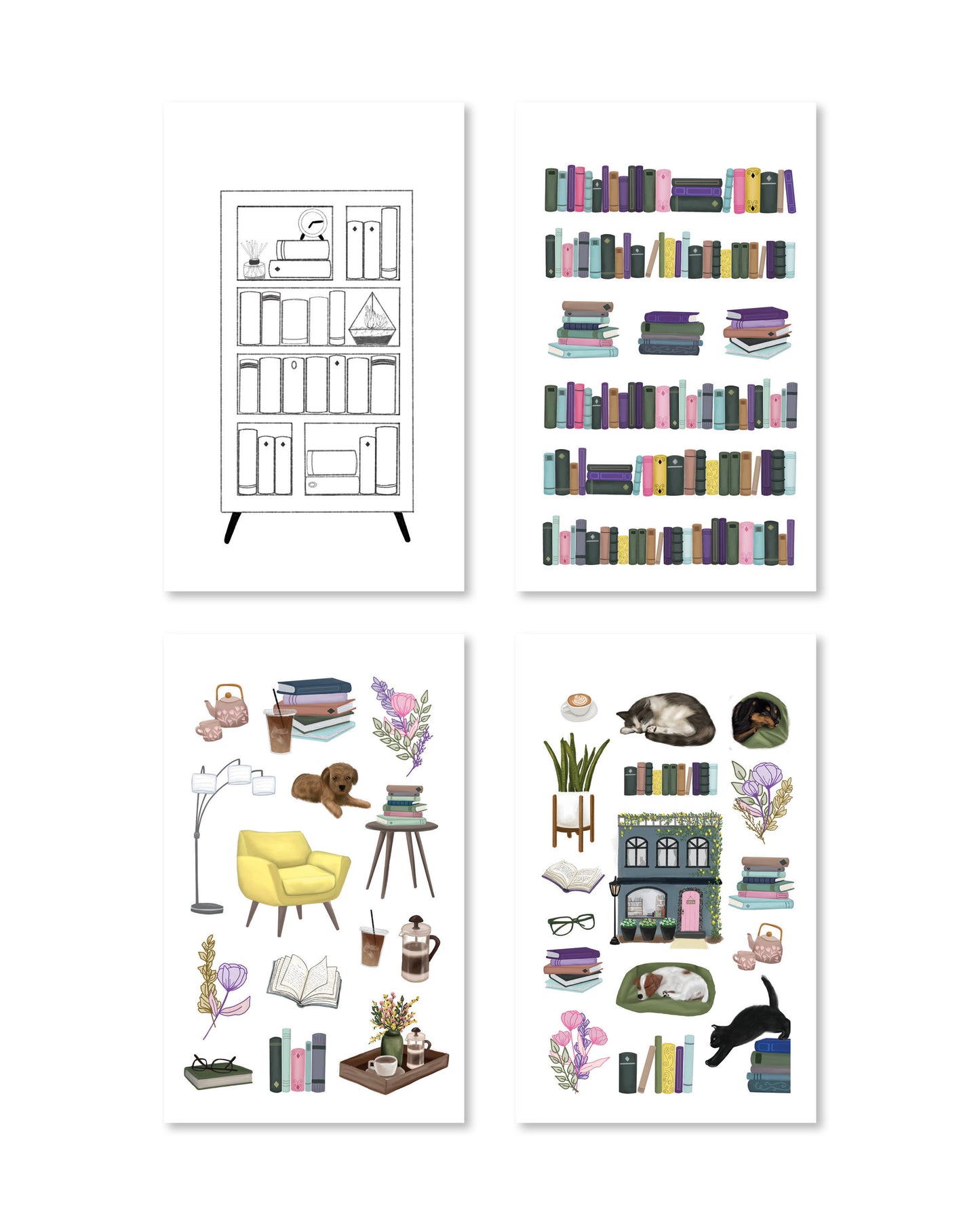 Bookworm Planner Sticker Book (Set of 6)