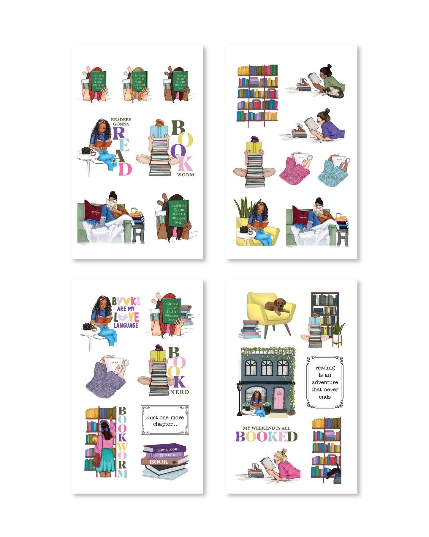 Bookworm Planner Sticker Book (Set of 6)