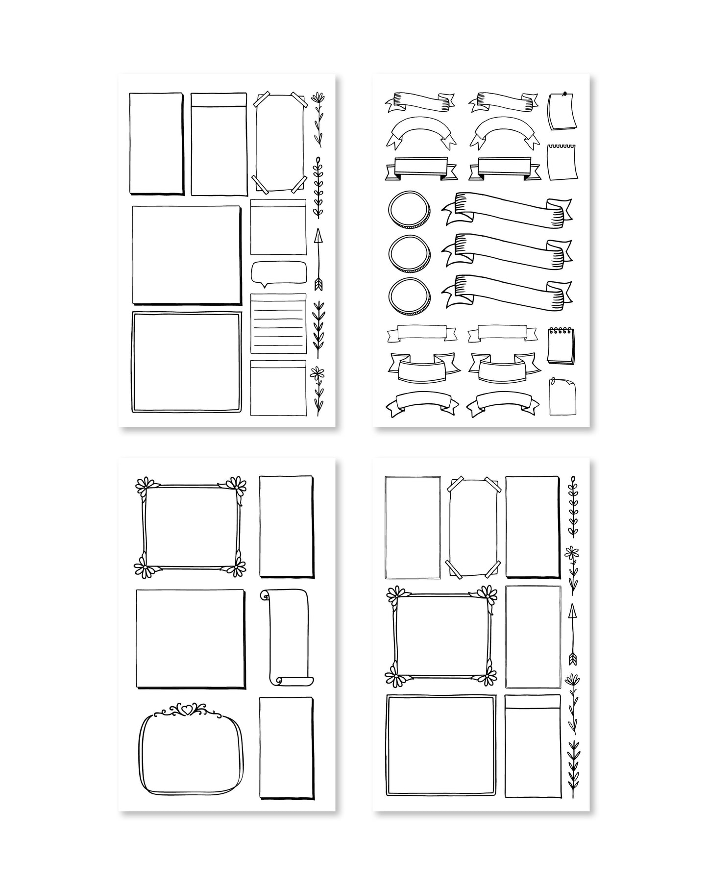 Bullet Journal Planner Sticker Book [EVERYDAY] (Set of 6)