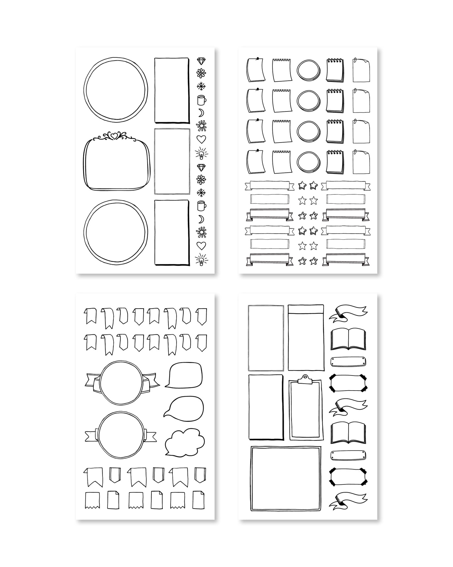 Bullet Journal Planner Sticker Book [EVERYDAY] (Set of 6)