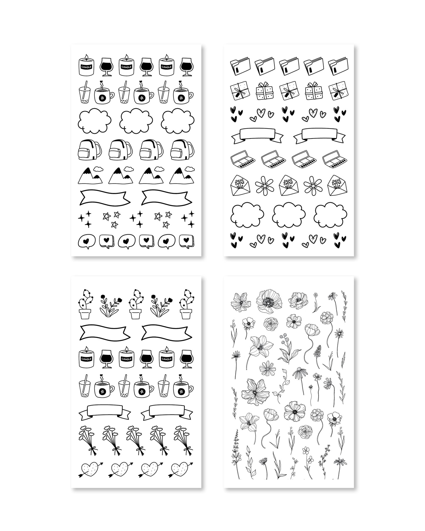 Bullet Journal Planner Sticker Book [EVERYDAY] (Set of 6)