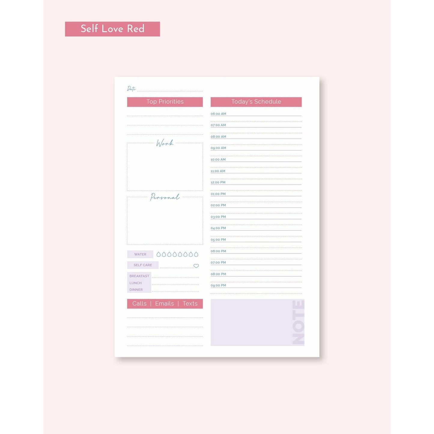 DAILY PLANNER INSERT - CLASSIC SIZE - QUARTERLY SUPPLY (Set of 6)