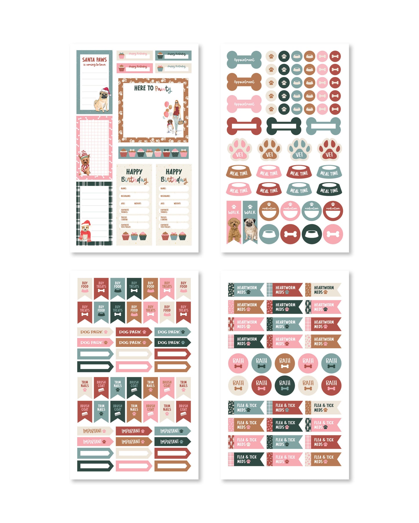 Dog Planner Sticker Book (Set of 6)