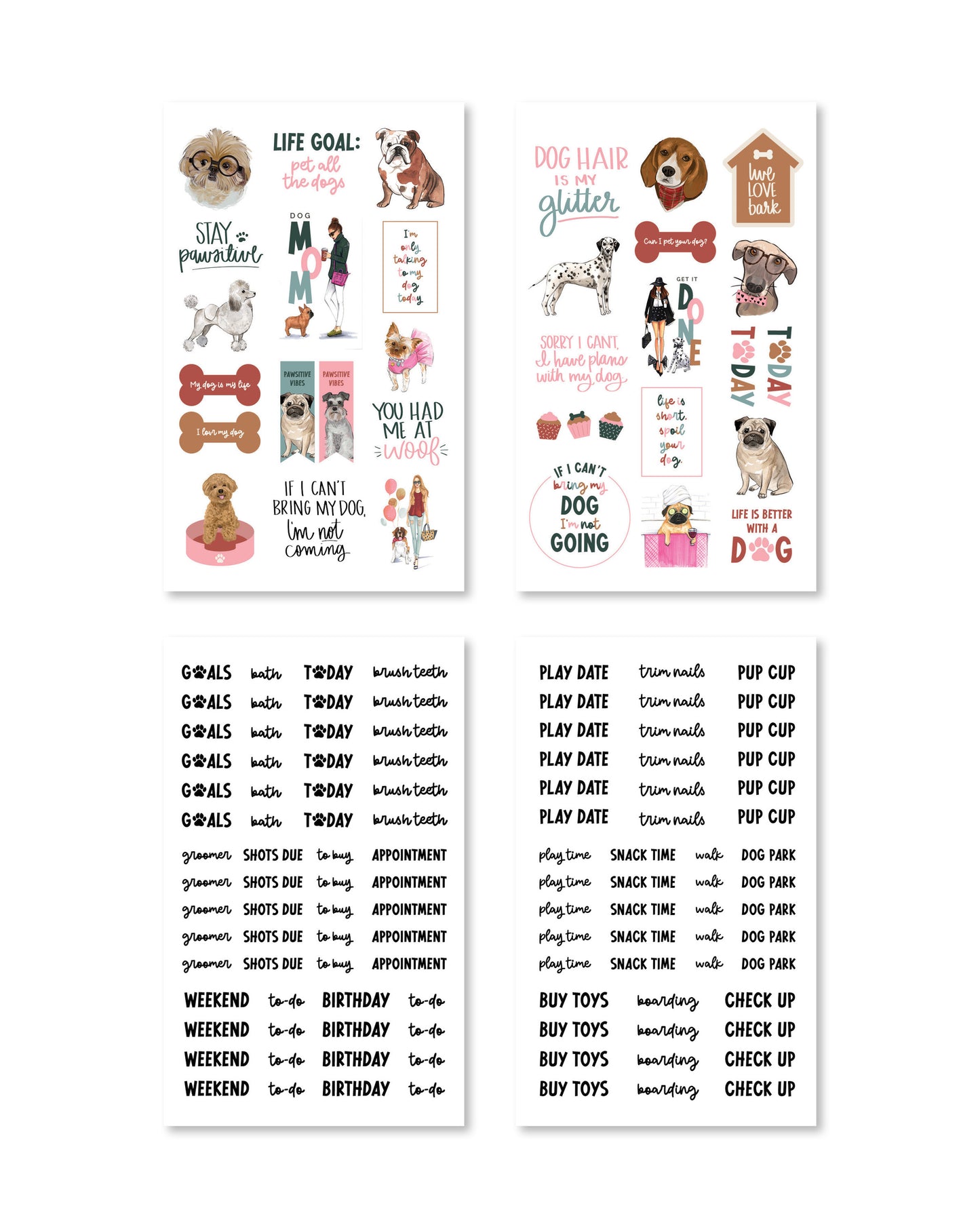Dog Planner Sticker Book (Set of 6)