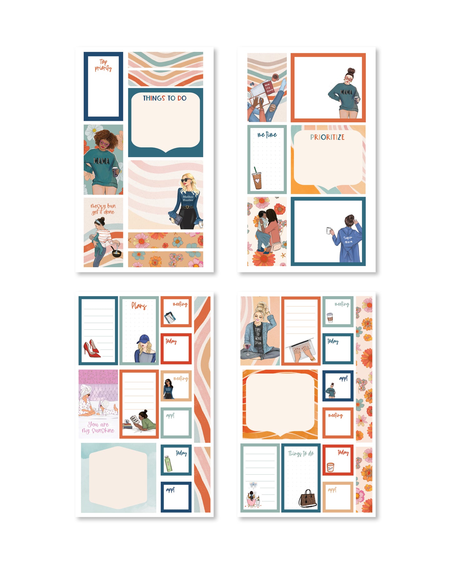 Mom Life Planner Sticker Book (Set of 6)