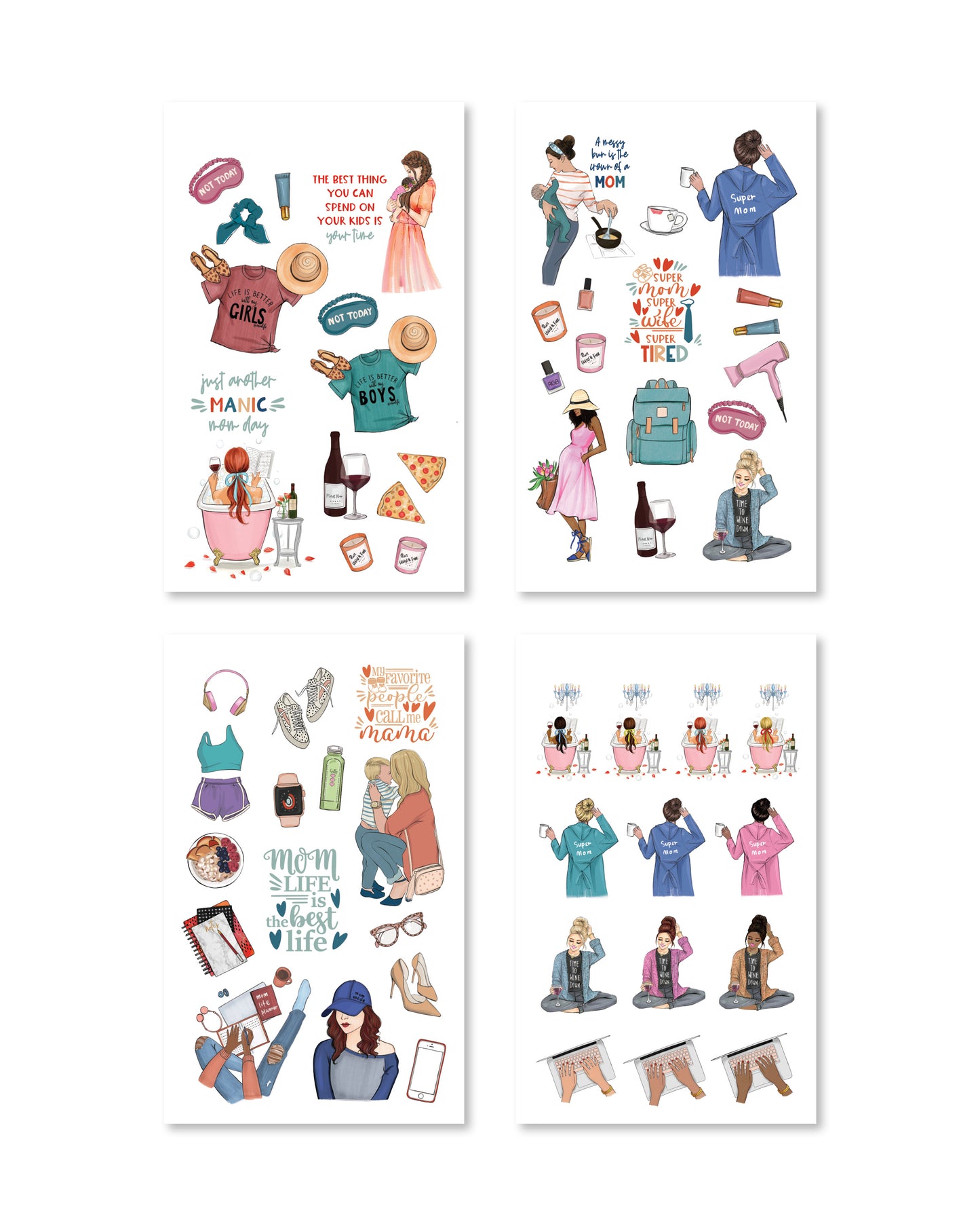 Mom Life Planner Sticker Book (Set of 6)