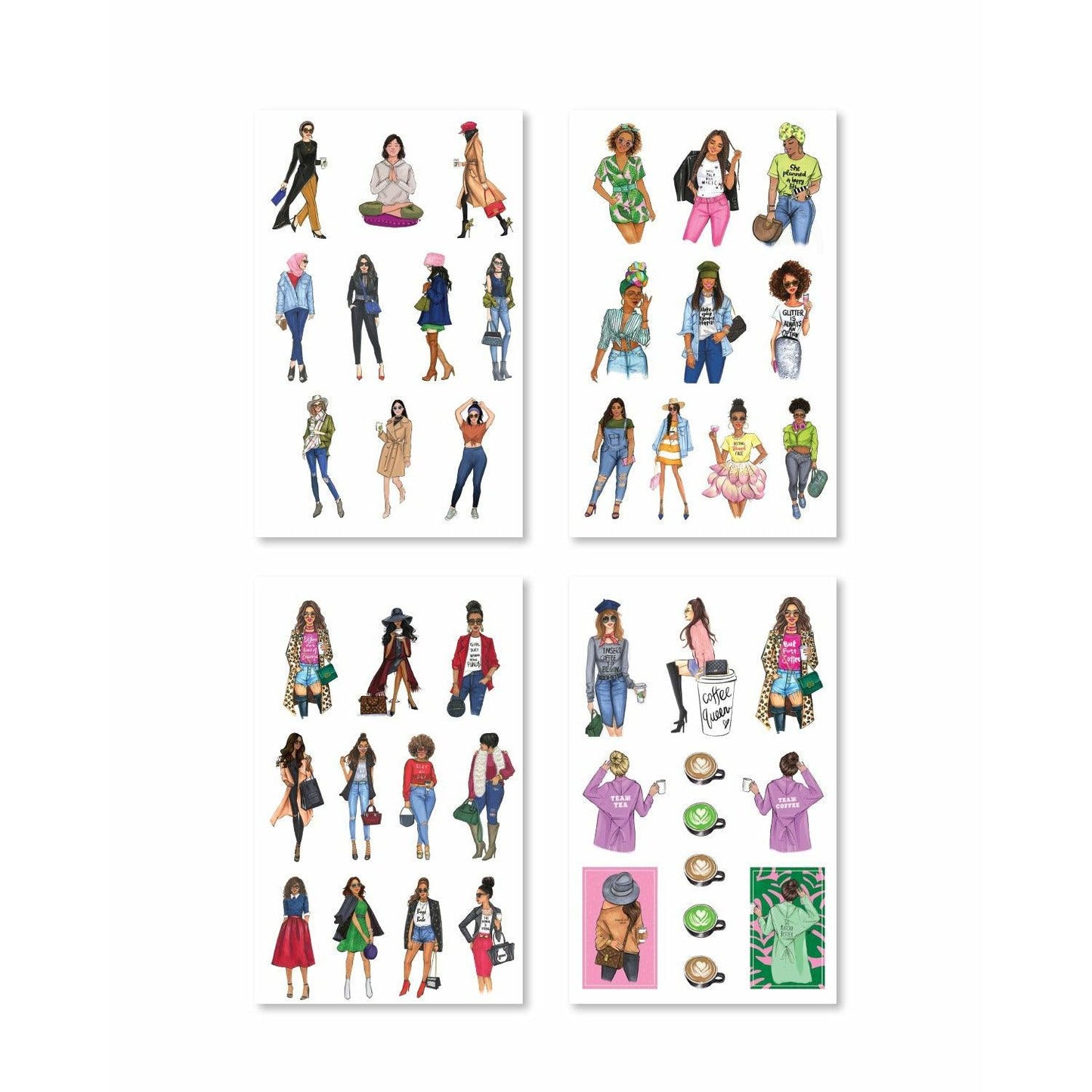 Fashionista Girls Sticker Book (Set of 6)