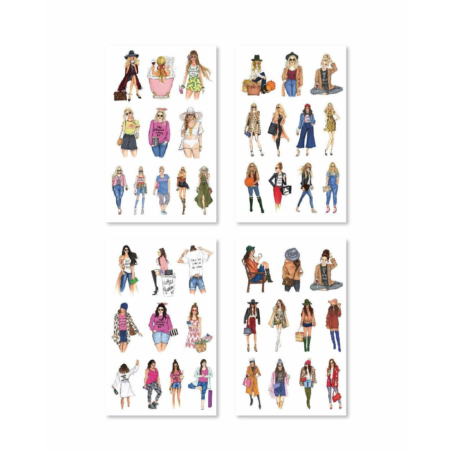 Fashionista Girls Sticker Book (Set of 6)