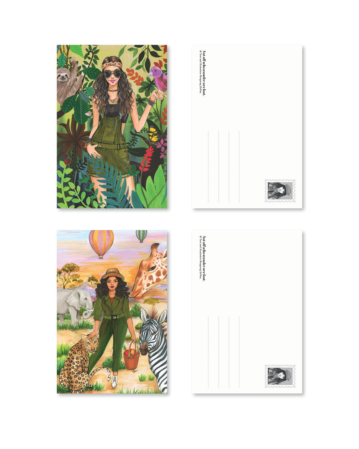 Wanderlust Postcard Book (Gold Foil) (Set of 6)