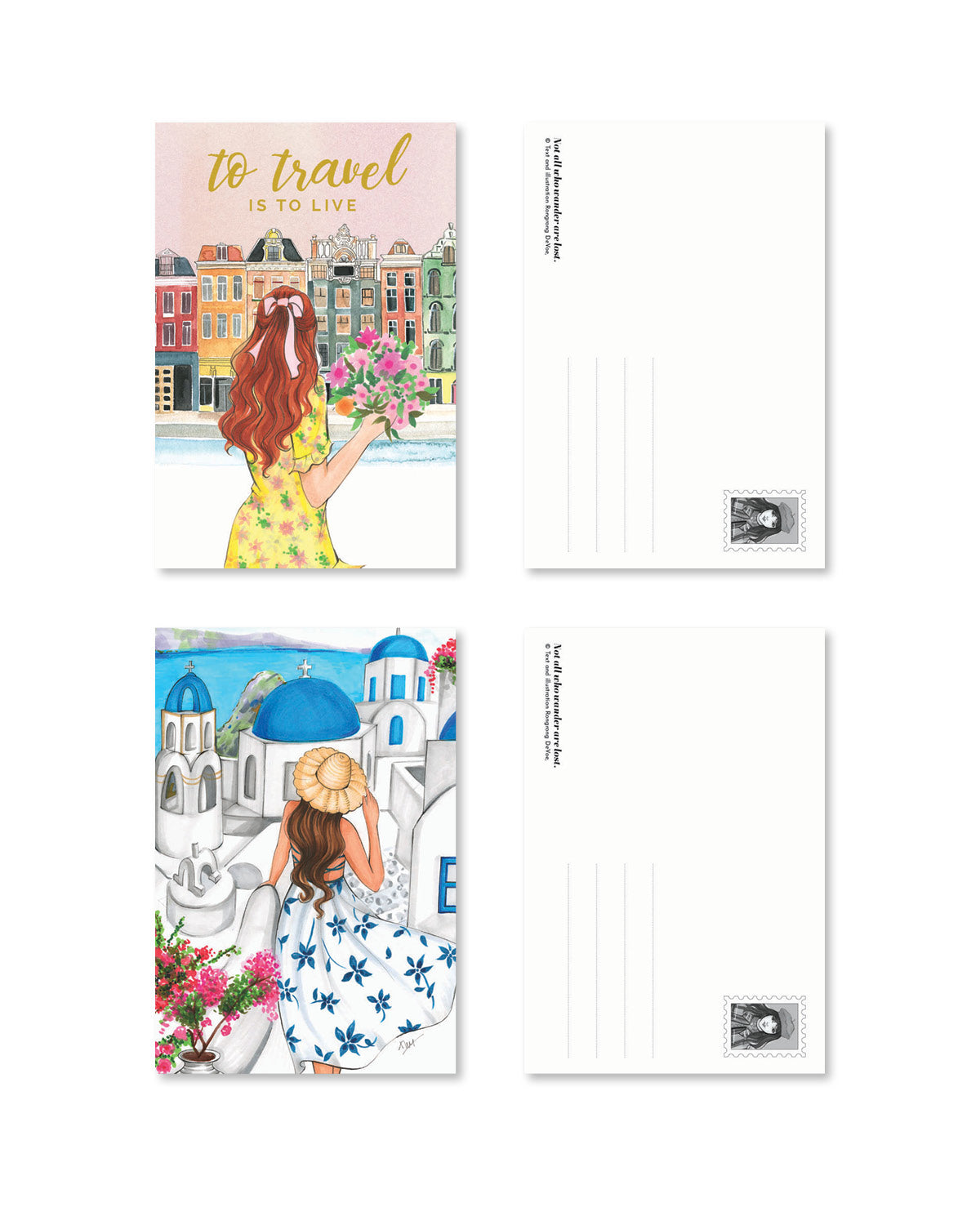 Wanderlust Postcard Book (Gold Foil) (Set of 6)