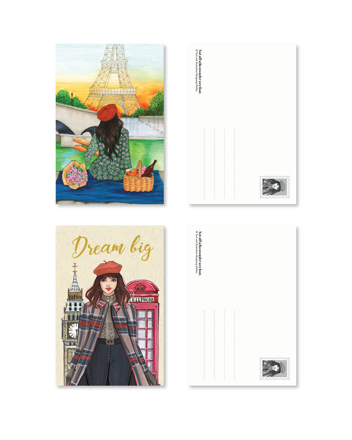 Wanderlust Postcard Book (Gold Foil) (Set of 6)